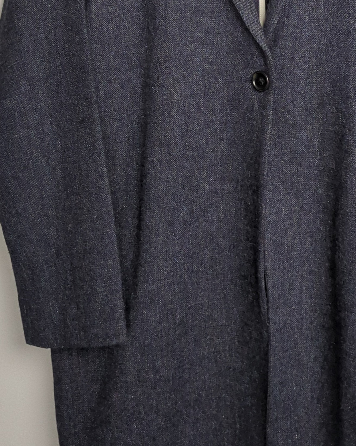 Blue Single-Breasted Coat