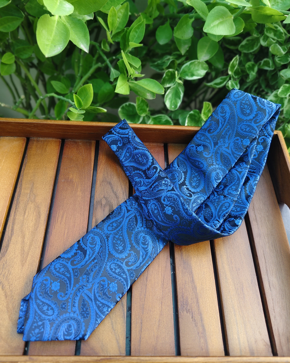 Blue Paisley Necktie