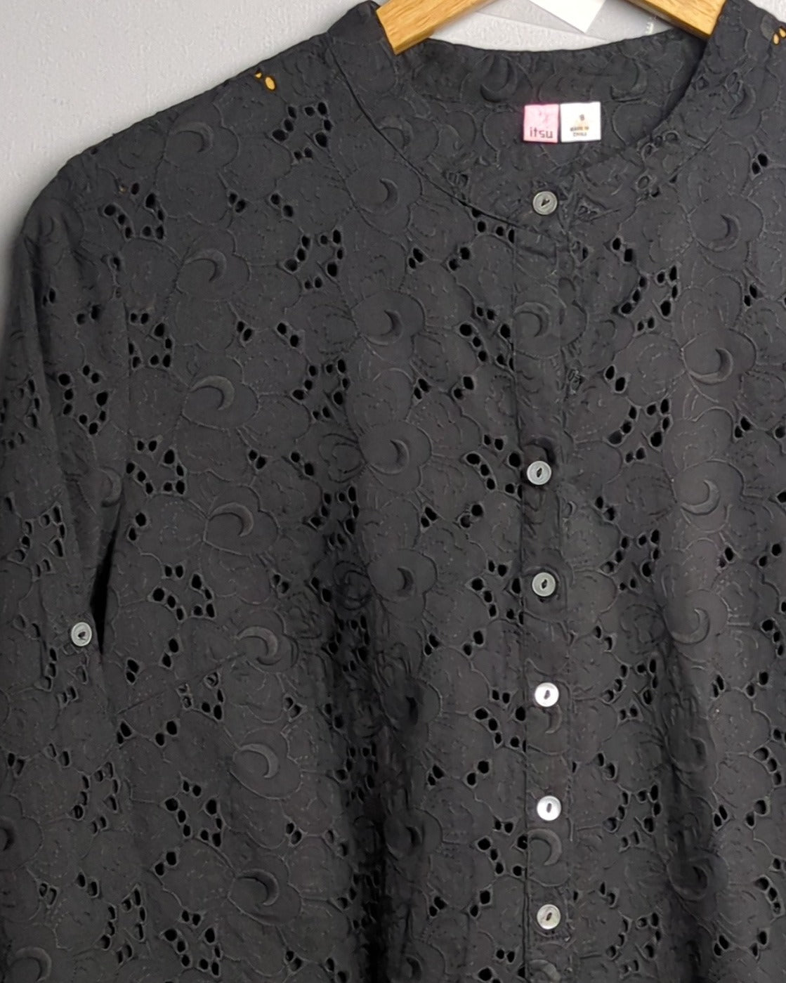 Itsu Black Eyelet Blouse