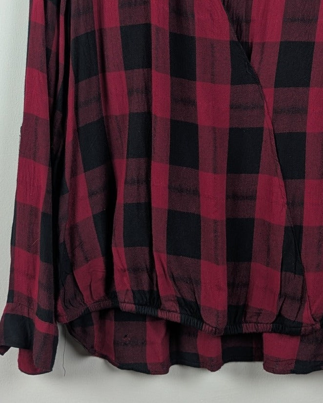 Wine Wrap Blouse