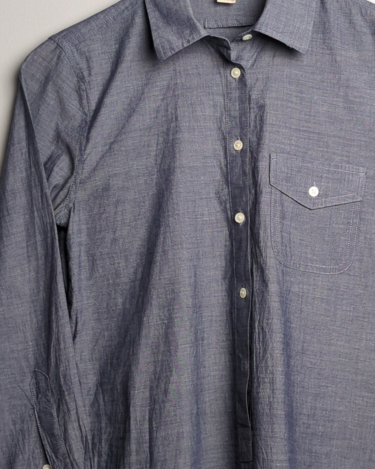 J Crew Grey Button-Down Tunic