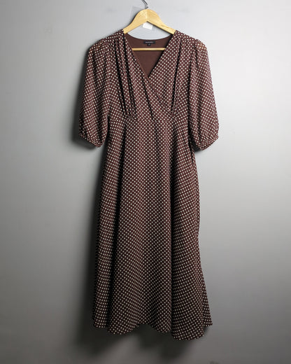 Wardrobe Brown Wrap Dress