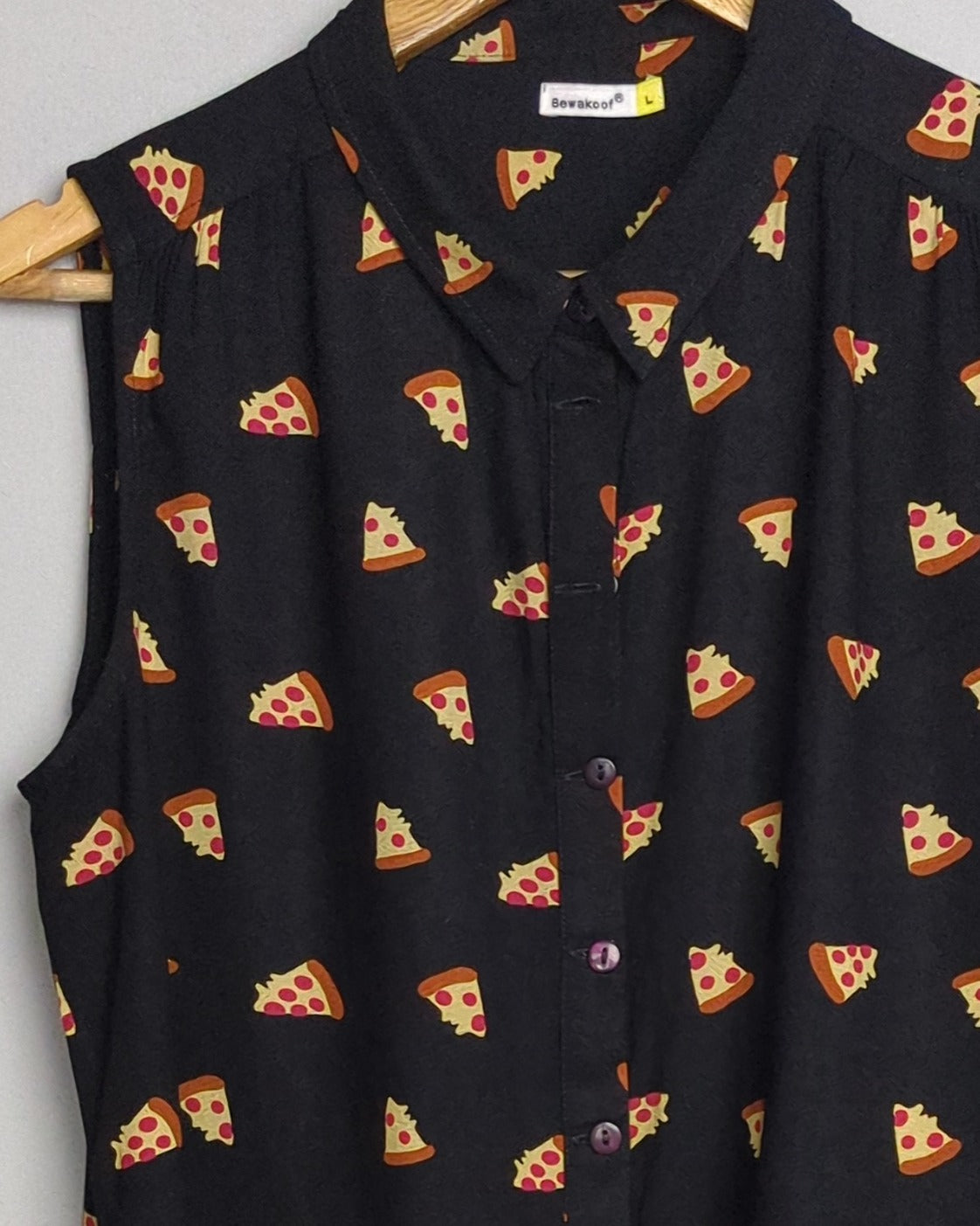 Bewakoof Black Pizza Shirt