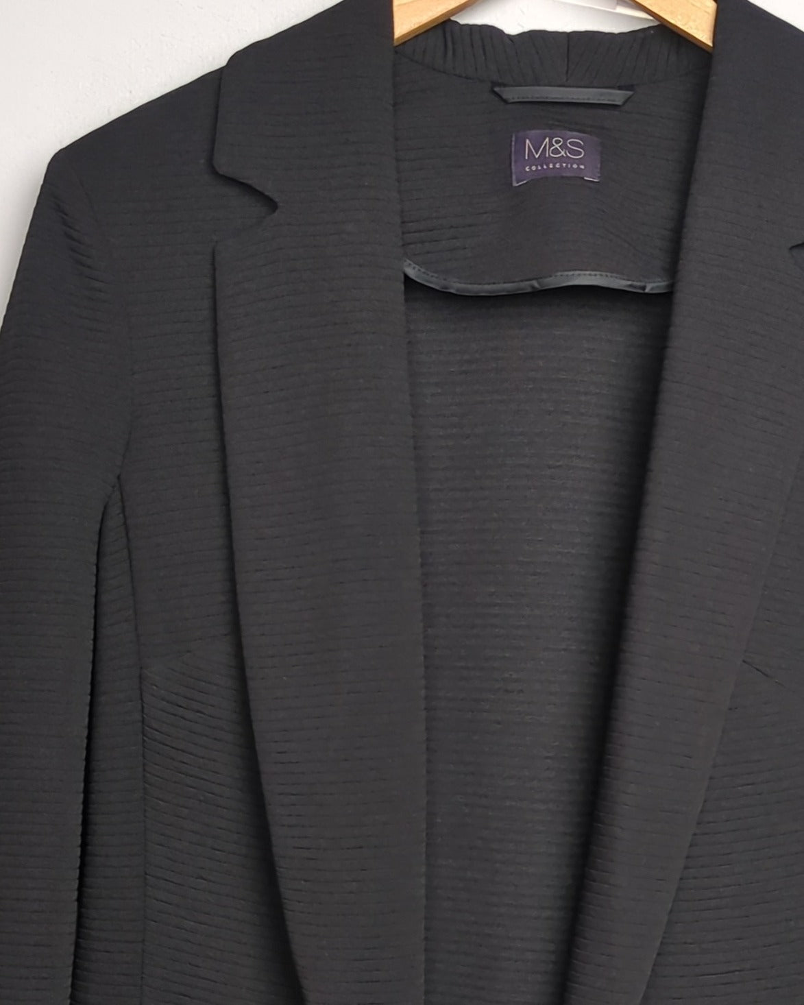 Marks And Spencer Black Open Blazer