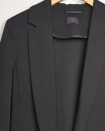 Marks And Spencer Black Open Blazer