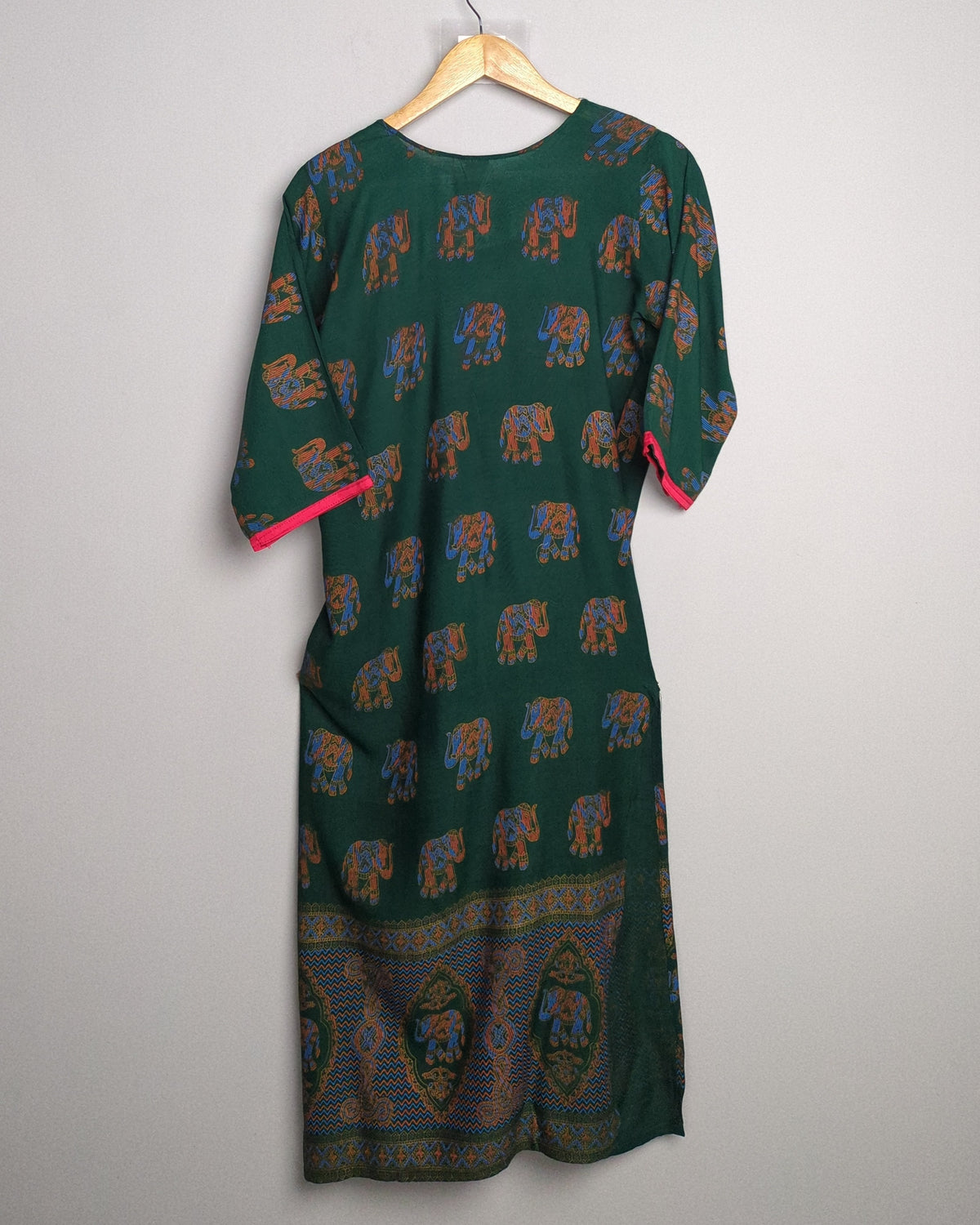 Green Elephant Kurta