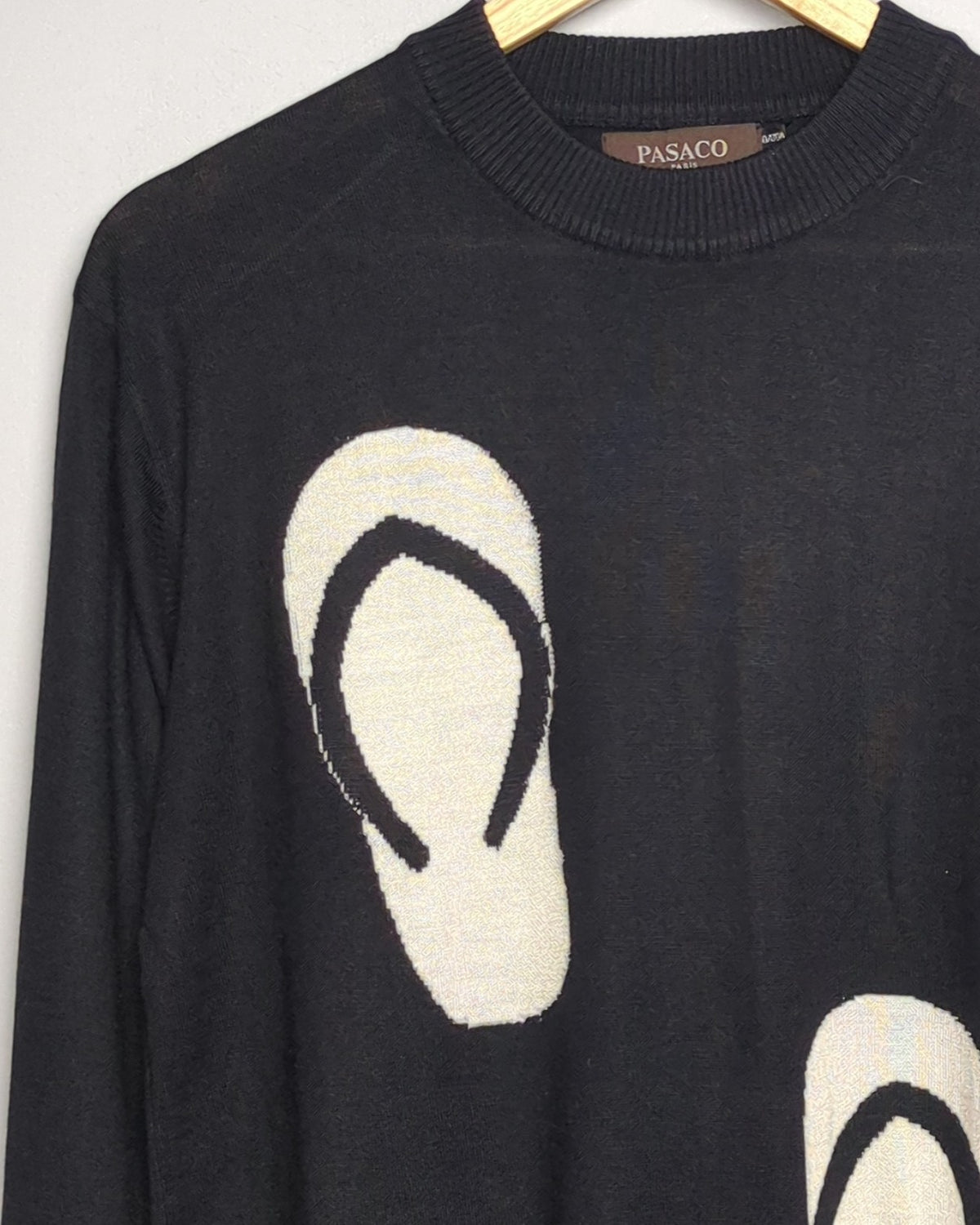Pasaco Paris Black Graphic Sweater
