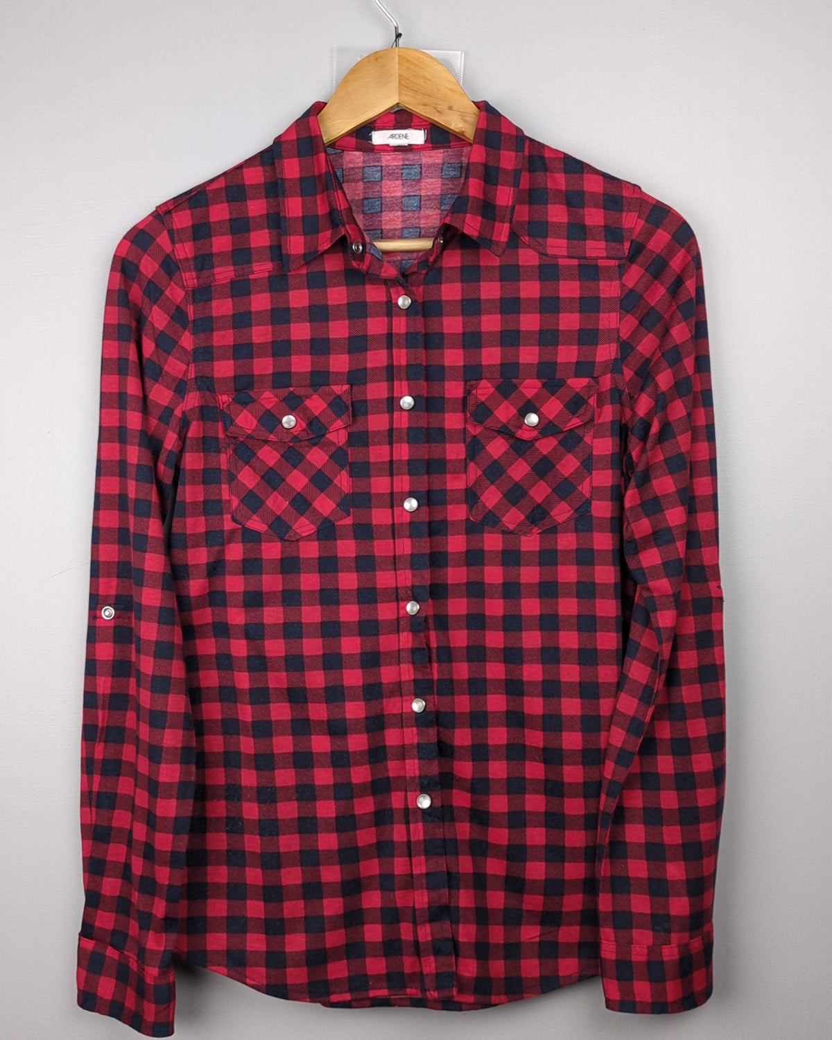 Adrene Maroon Flannel Shirt