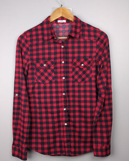 Adrene Maroon Flannel Shirt