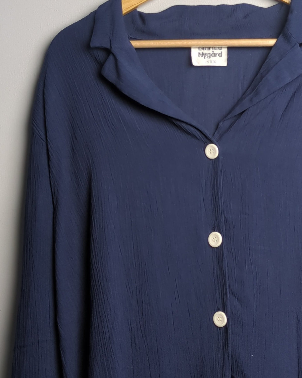 Bianca Nygard Petite Blue Buttoned Blouse