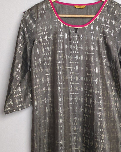 Aurelia Gray Printed Kurta