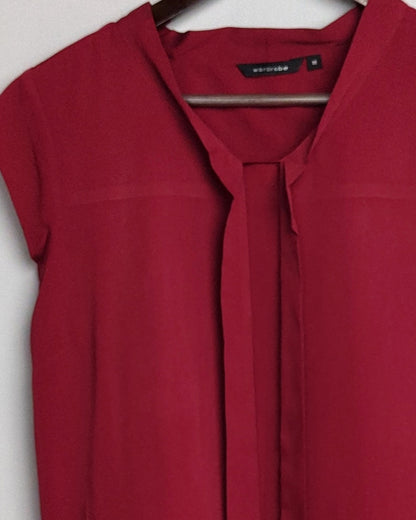 Wardrobe Red Sleeveless Blouse