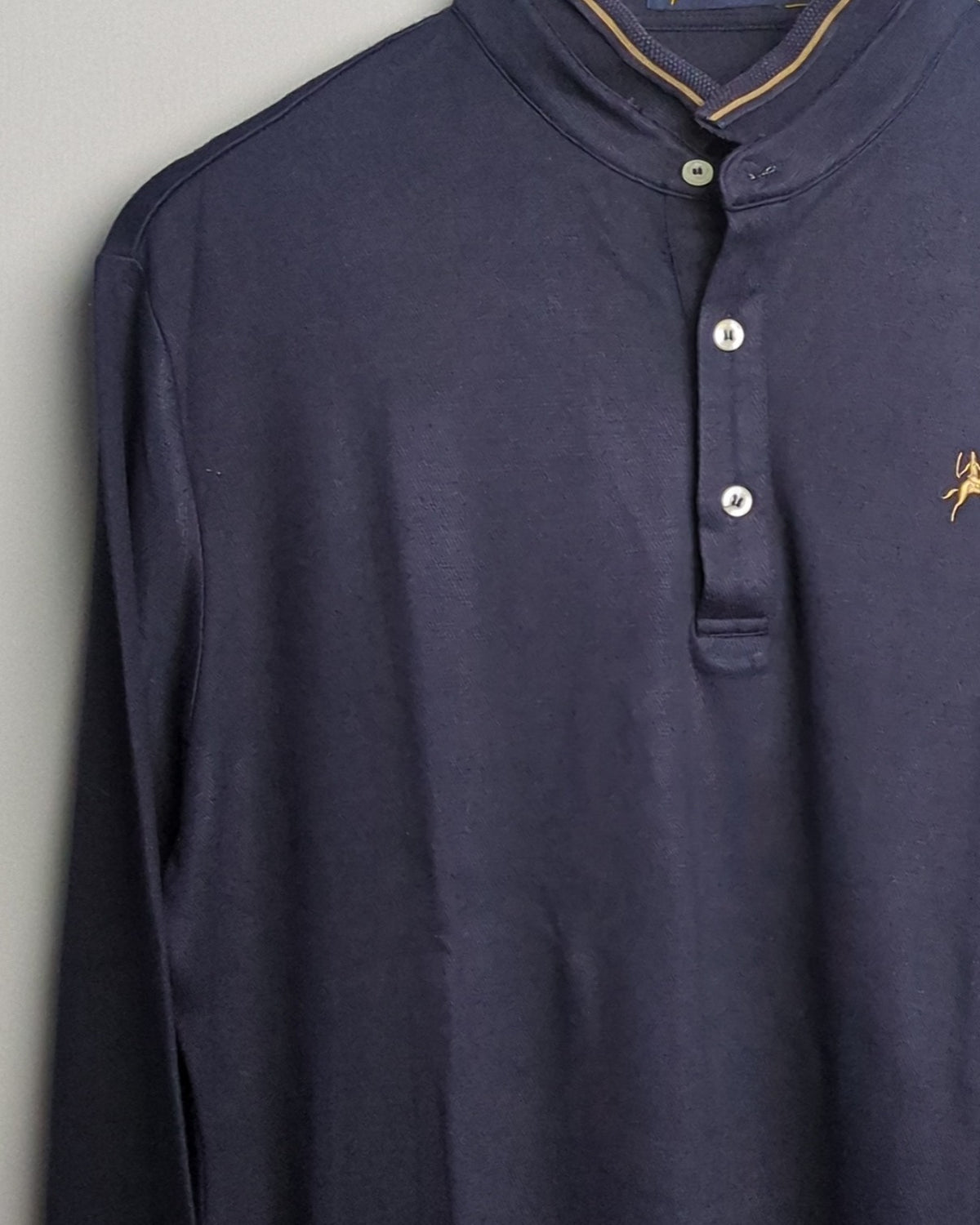 Polo Cart Blue Henley Shirt