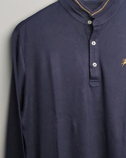 Polo Cart Blue Henley Shirt