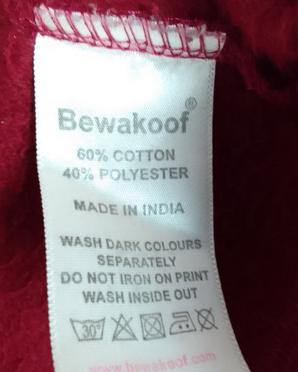 Bewakoof Wine Bomber Jacket