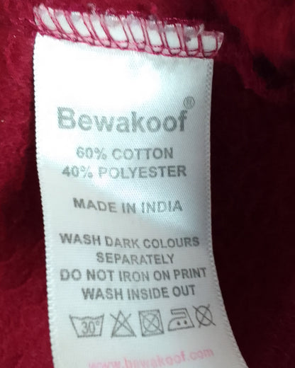 Bewakoof Wine Bomber Jacket
