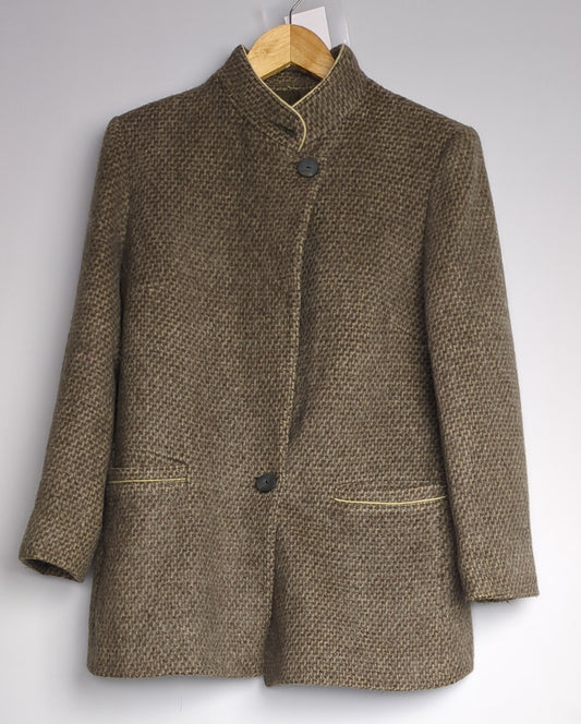 Elle-Elle Brown Textured Jacket