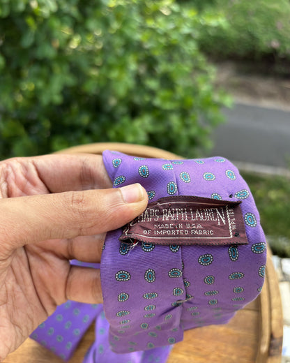 Chaps By Ralph Lauren Purple Silk Necktie