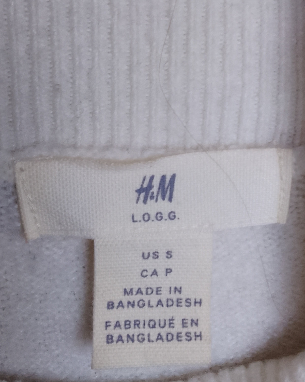 H&M White Mock Neck