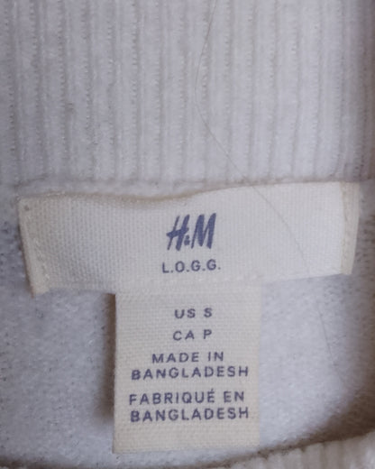 H&M White Mock Neck
