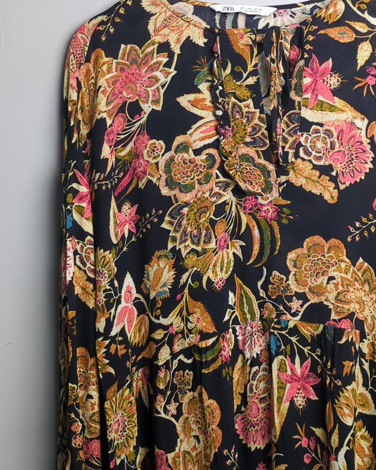 Zara Black Floral Dress