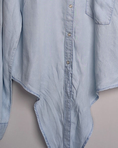Only Blue Lyocell Women's Shirt