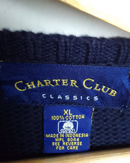 Charter Club Blue Crewneck Sweater