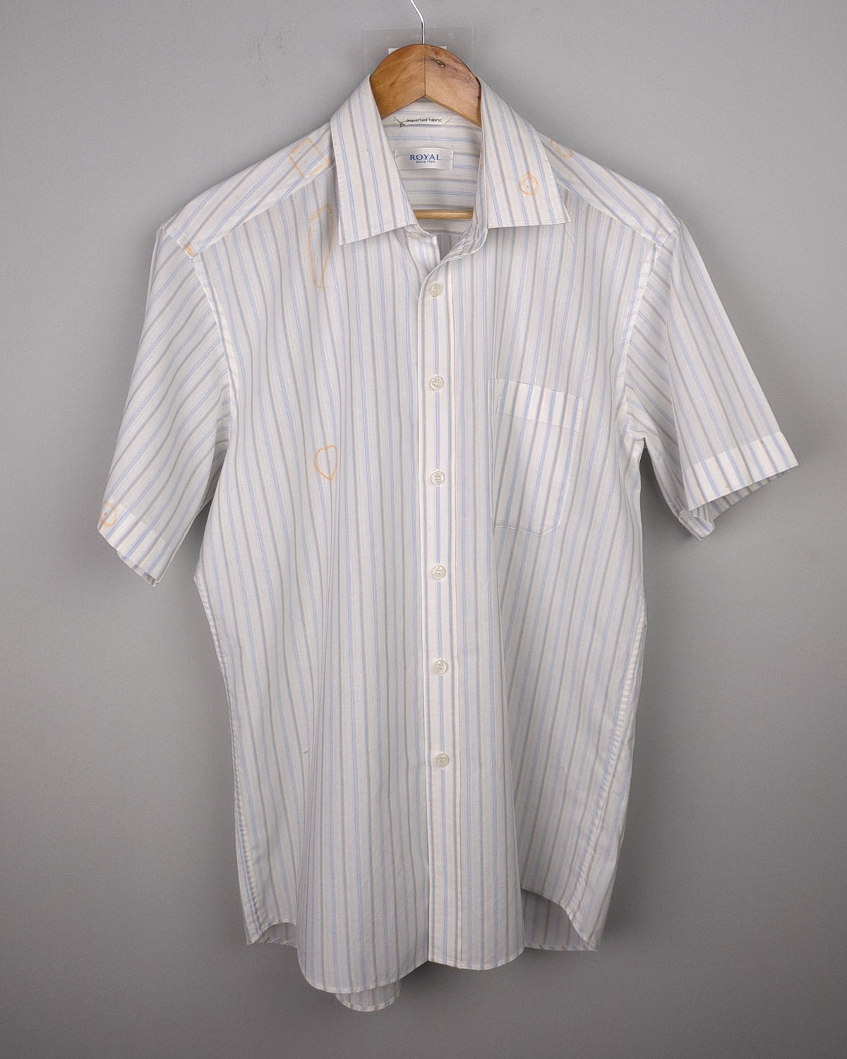 Royal White Striped Shirt