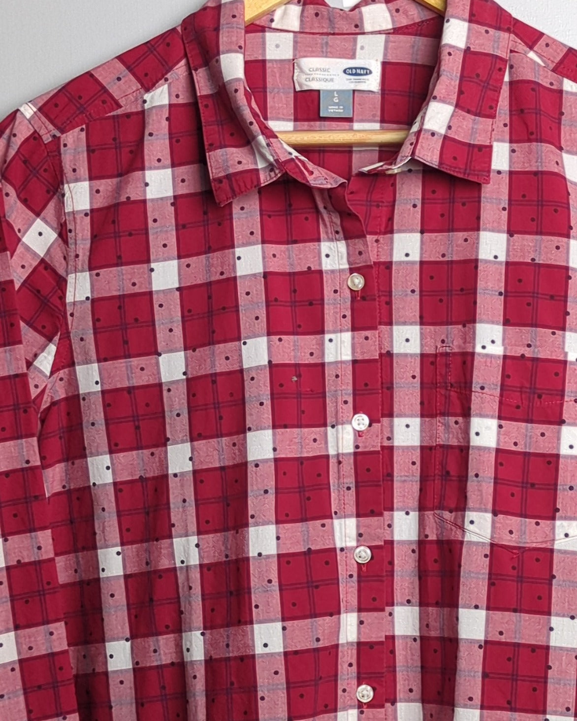 Old Navy Red Plaid Shirt