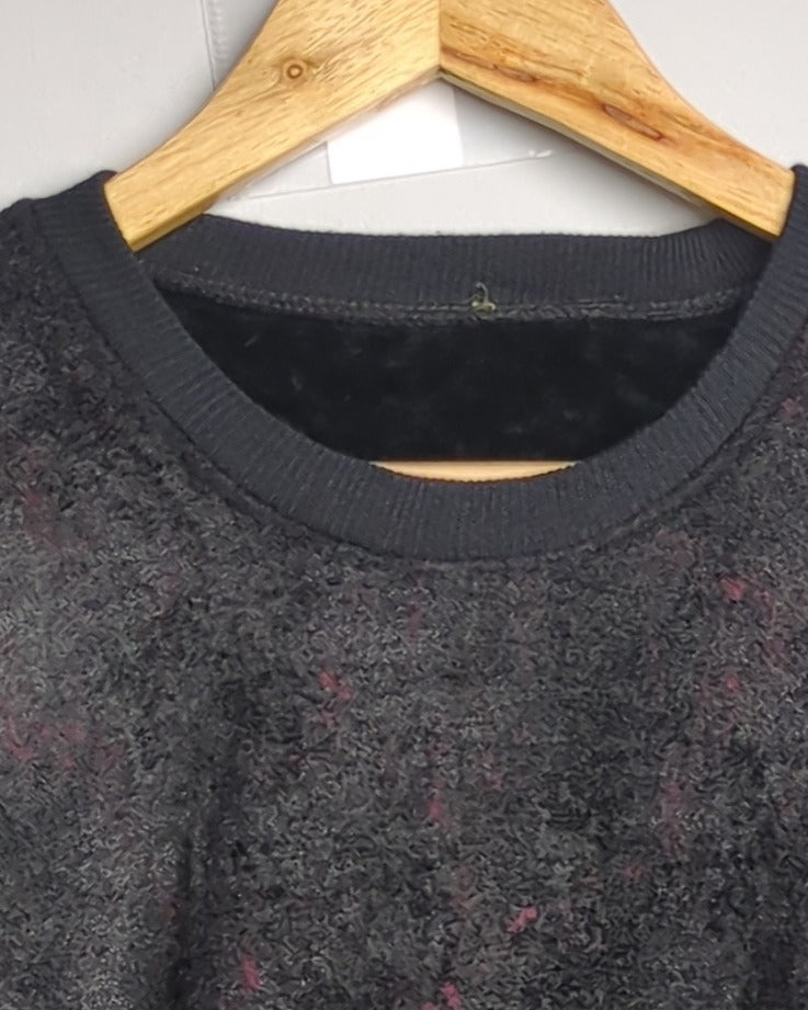 Black Textured Sweatshirt