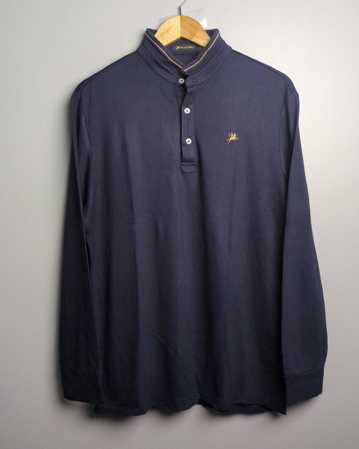 Polo Cart Blue Henley Shirt