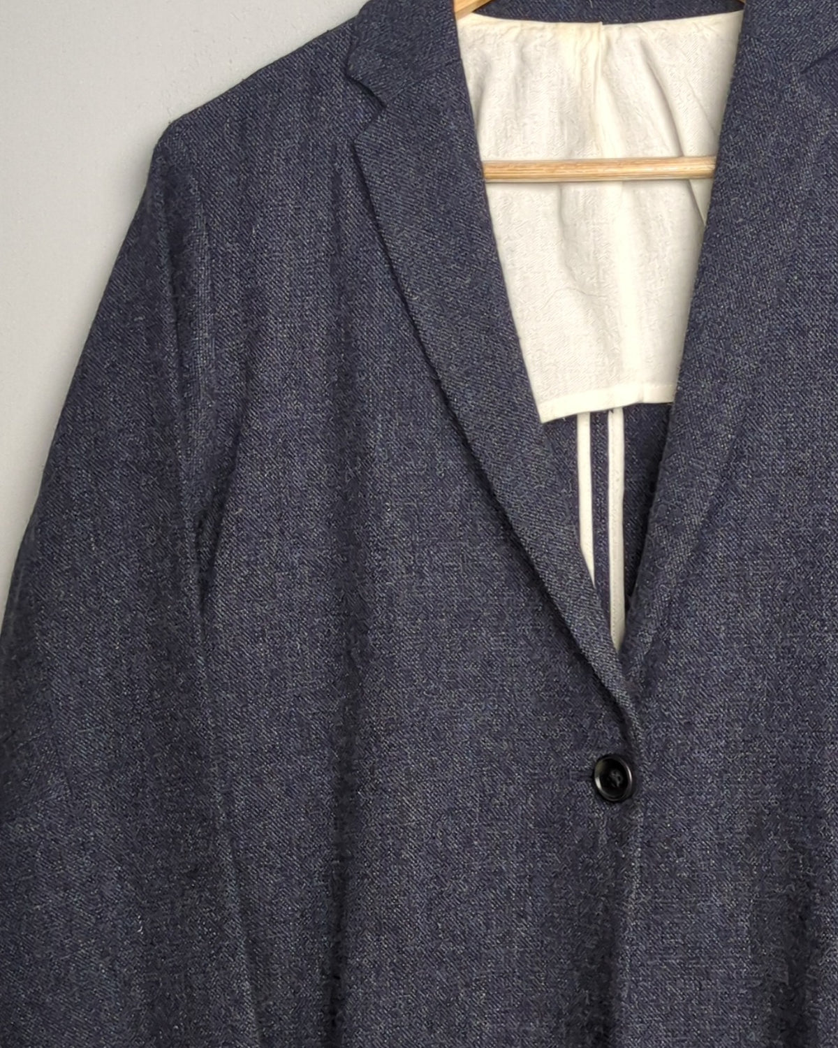 Blue Single-Breasted Coat