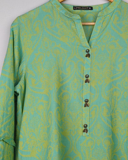 Limelight Green Printed Kurta