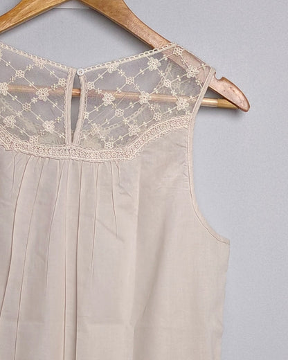 Promod Cream Cotton Top