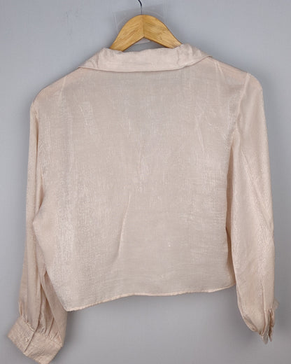 Zara Beige Satin Shirt