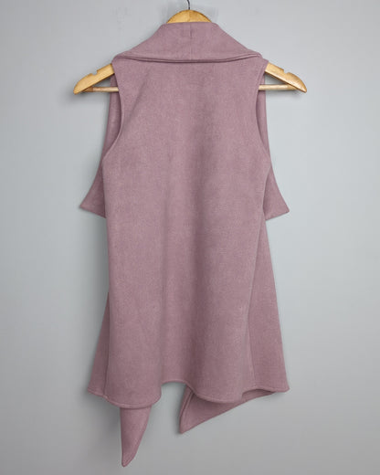 Zip [It] Up Wine Sleeveless Shrug