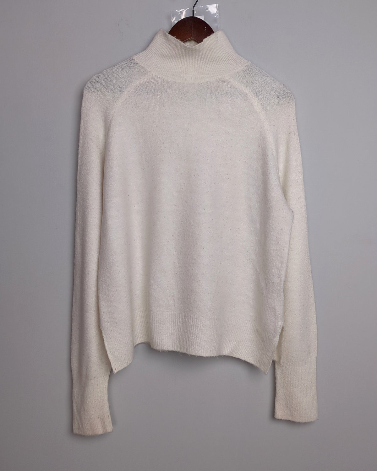 H&M White Mock Neck