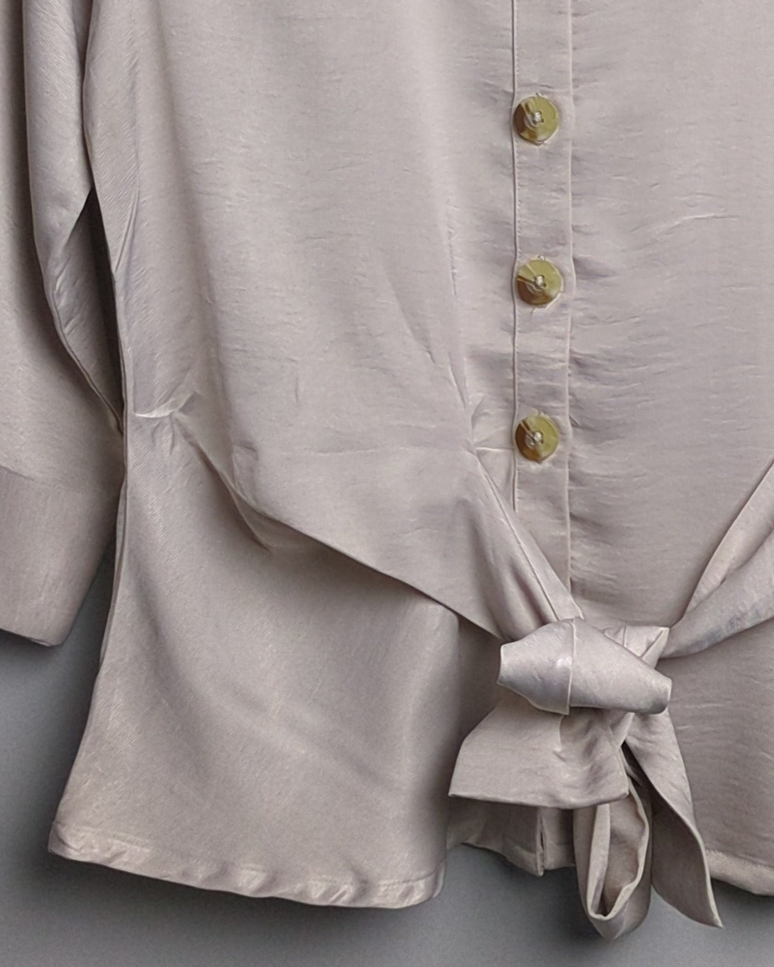 And Beige Satin Shirt
