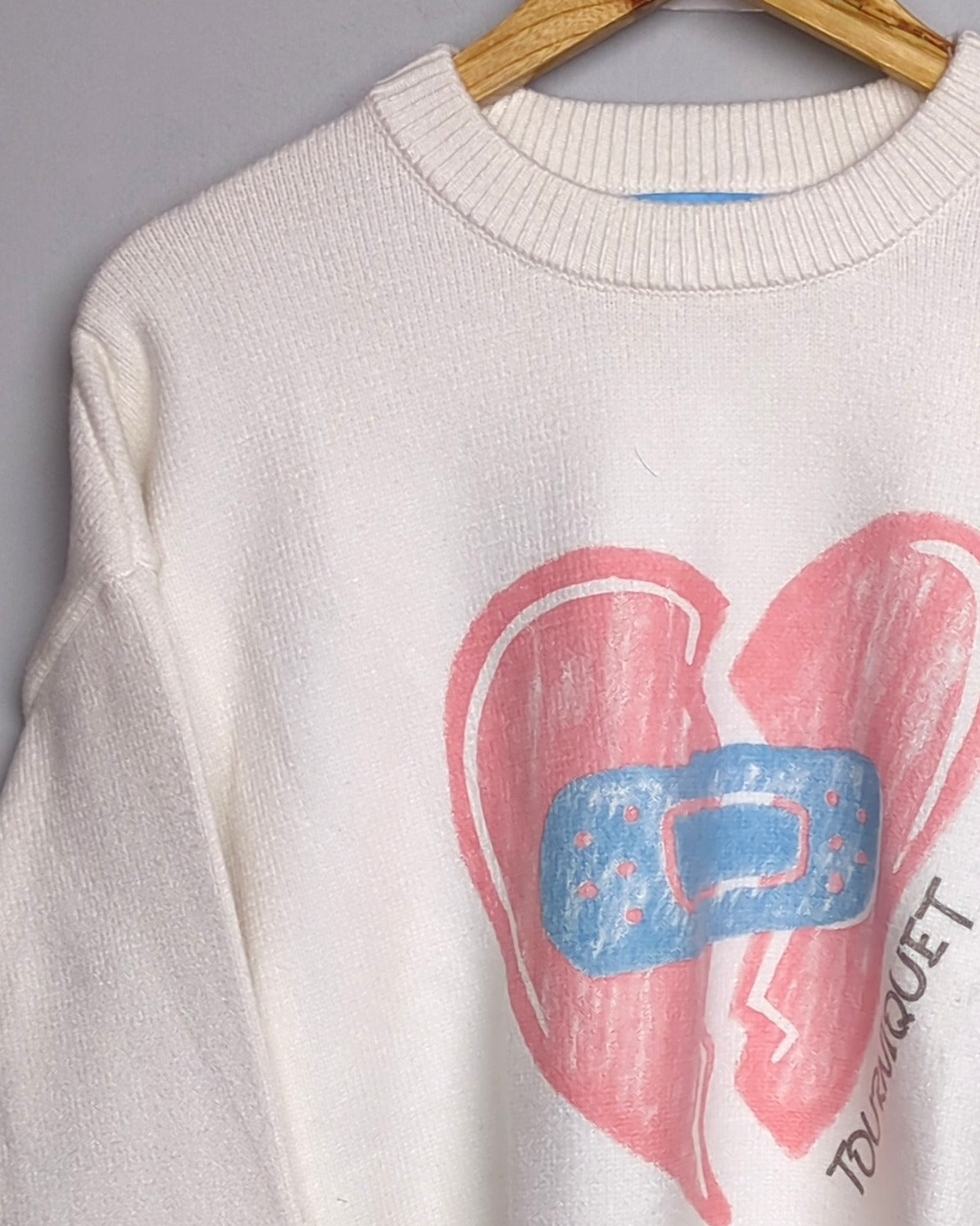 Tourniquet White Graphic Sweater