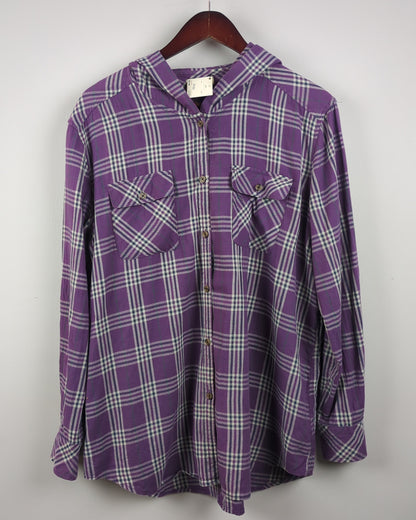 Purple Hooded Shirt