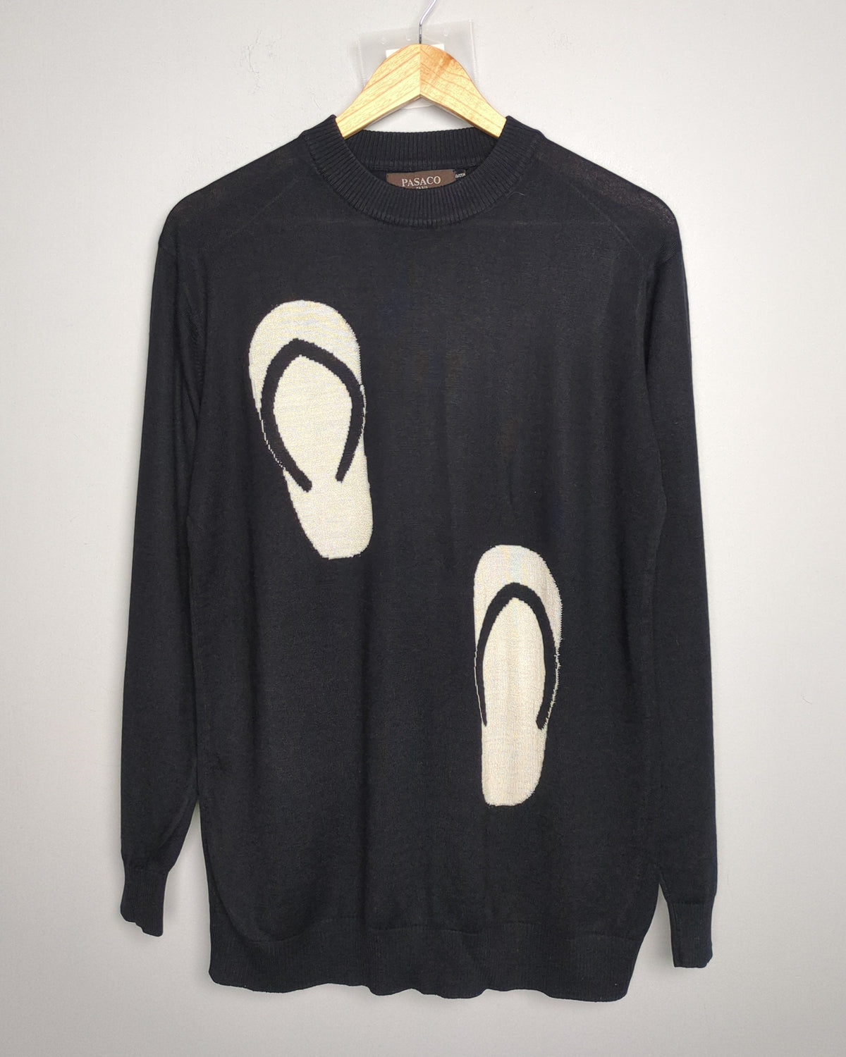 Pasaco Paris Black Graphic Sweater