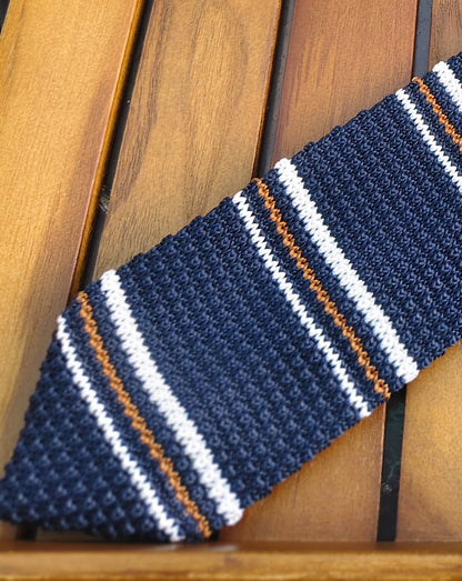 Blue Knit Necktie