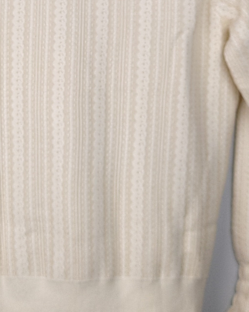 Beige Ribbed Sweater