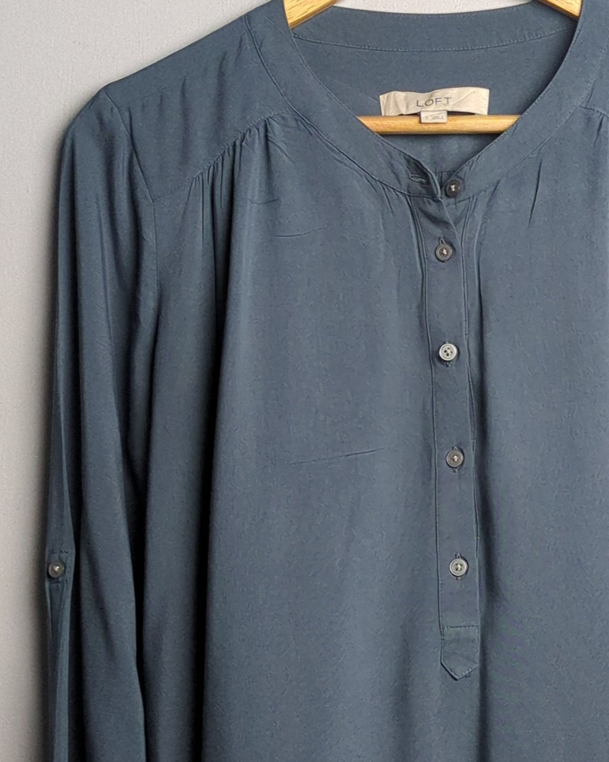 Loft Blue Button Blouse
