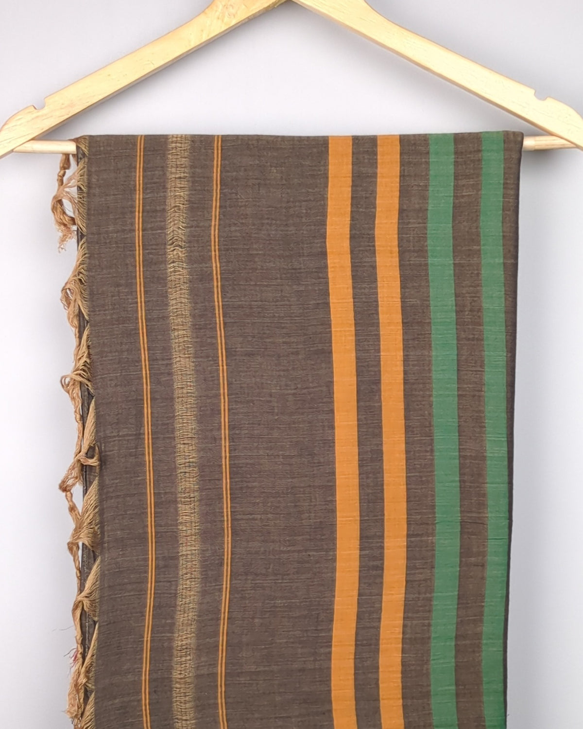 Brown Striped Saree