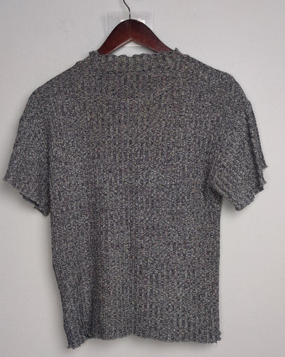 Shein Gray Ribbed Top
