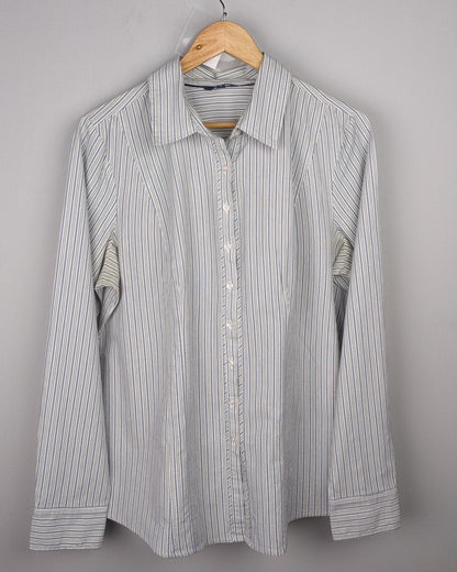 Reitmans Blue Striped Shirt