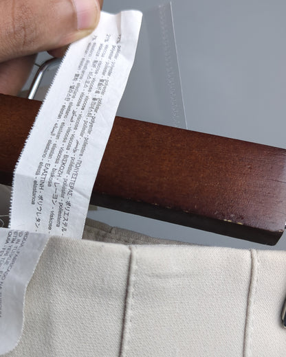 Zara Off-White Tapered Trousers