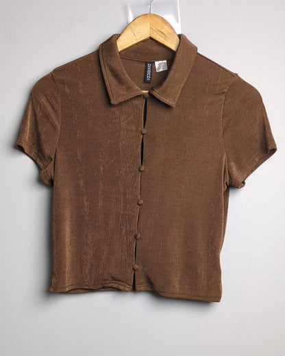 Divided H&M Brown Collared Shirt