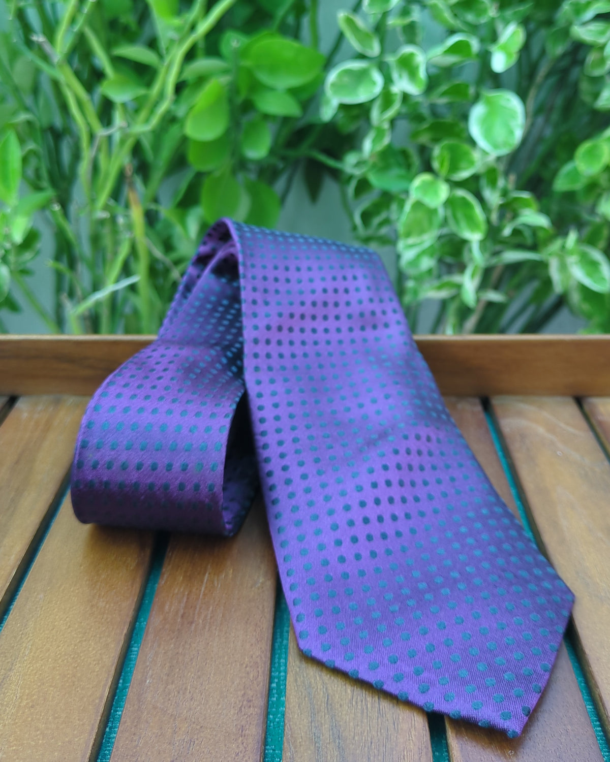 Zodiac Purple Polka-Dot Tie